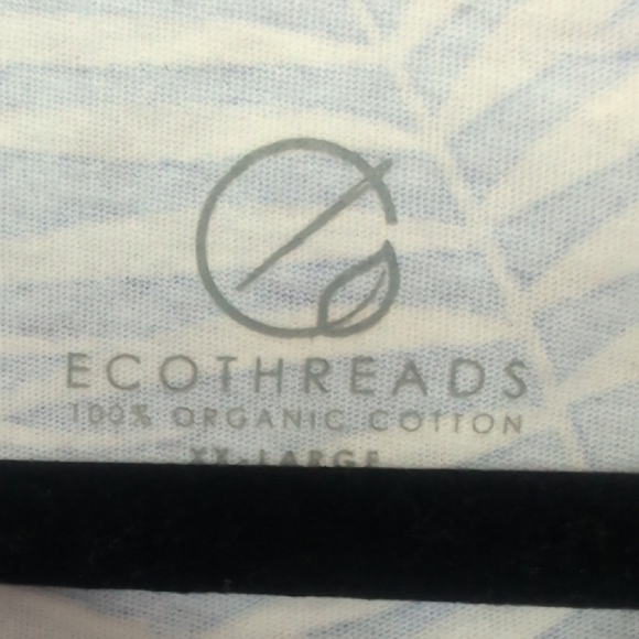 Blue Boxy Short Sleeve Tee with Tropical Print - Picture 2 of 5